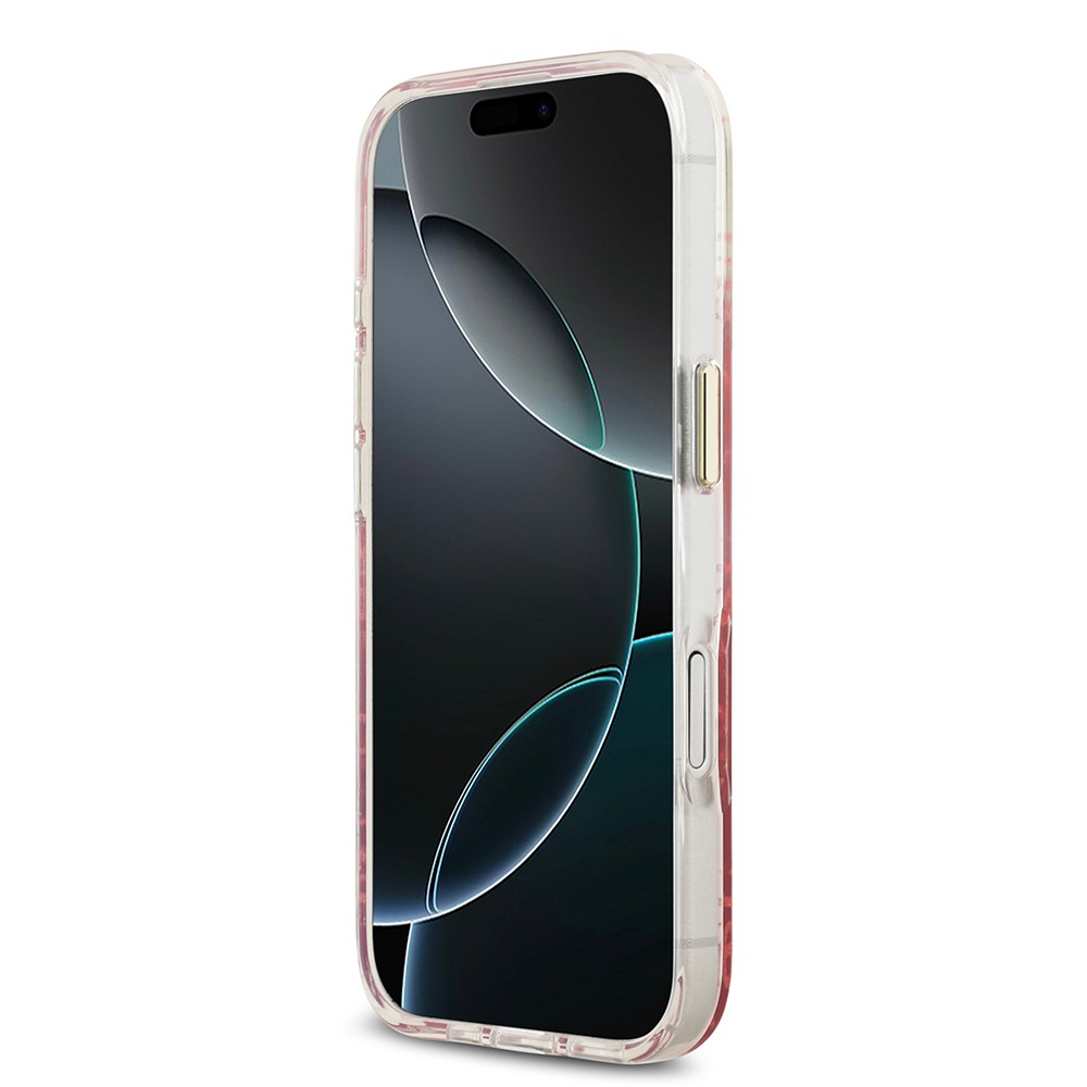 Apple iPhone 17 Kılıf Guess Orjinal Lisanslı M-safe Şarj Özellikli 4G Desenli Simli Silikon Kapak