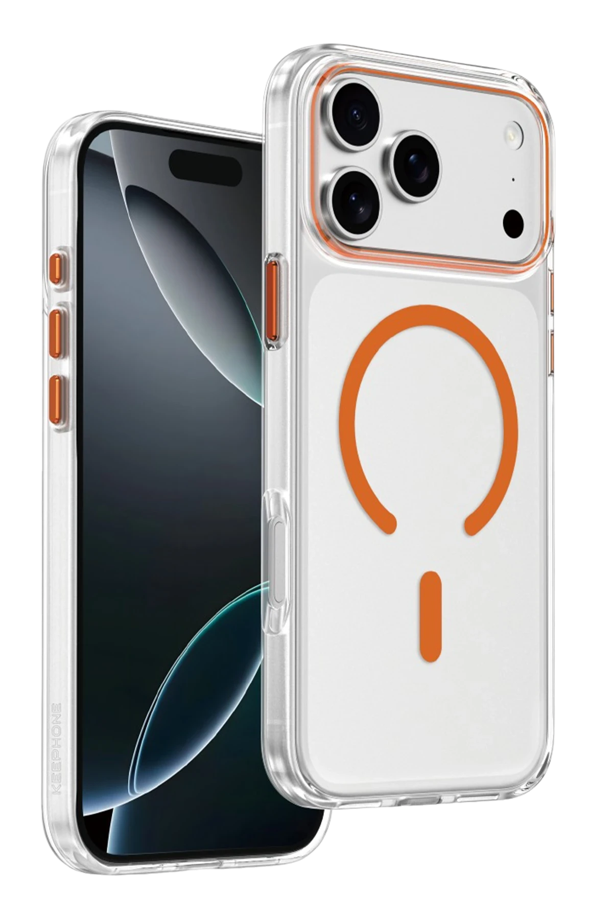 Keephone Apple iPhone 17 Pro Max Aurora Şeffaf Magsafe Kılıf