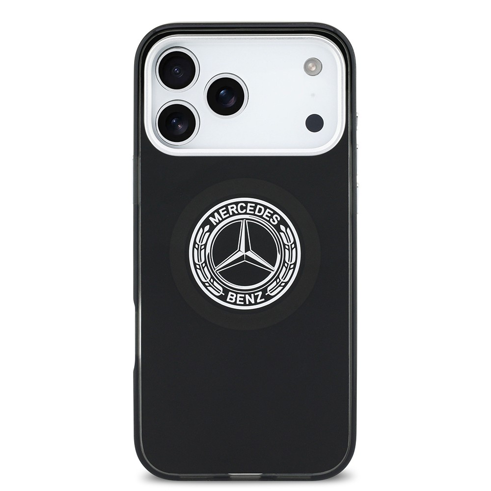 Apple iPhone 17 Pro Max Kılıf Mercedes Benz Orjinal Lisanslı M-safe Şarj Özellikli Çift Katmanlı PC Nostaljik Yıldız Dizayn Kapak