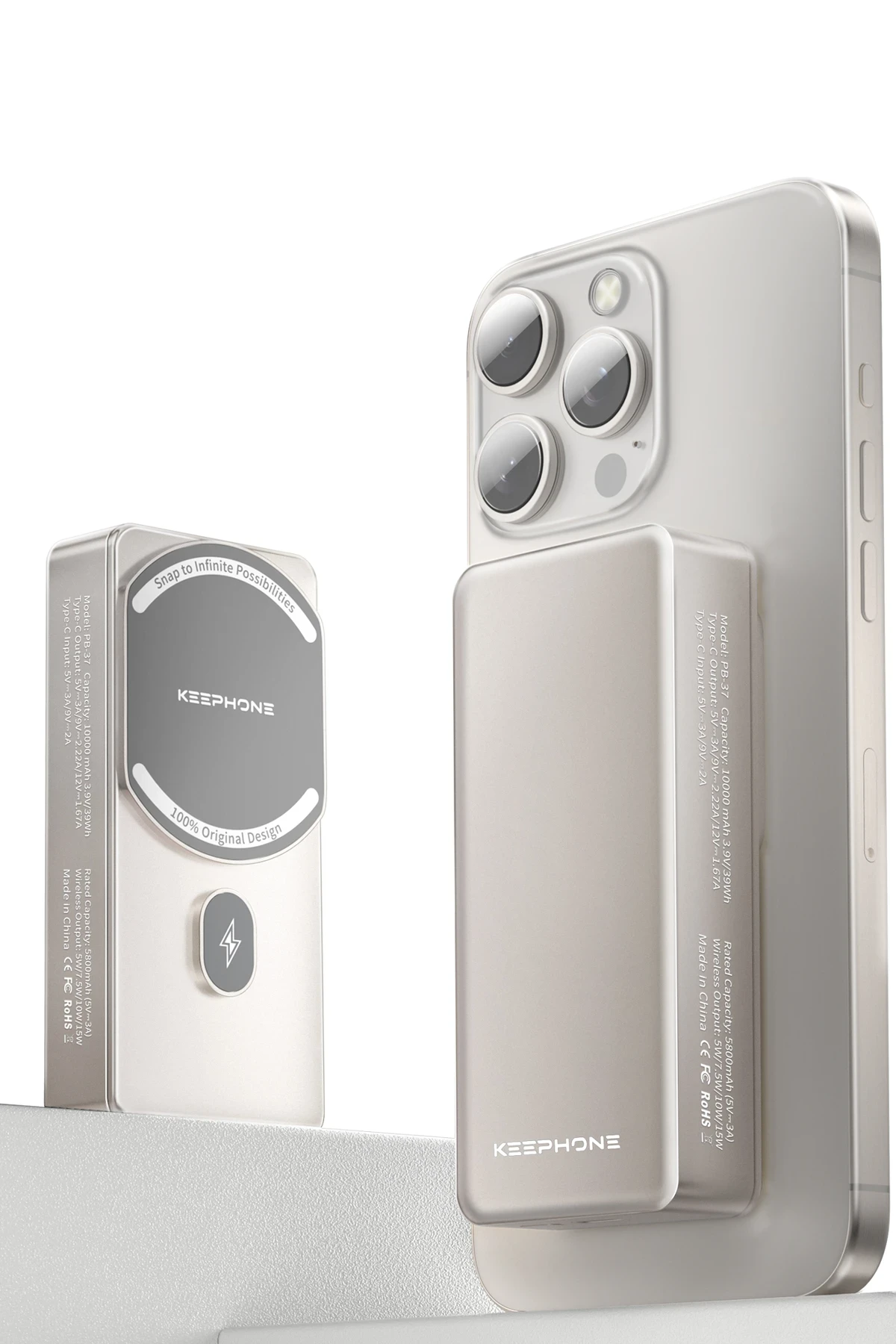 Keephone PB37 MagCube 10.000 mAh Type-C 20W PD Magsafe Destekli Powerbank