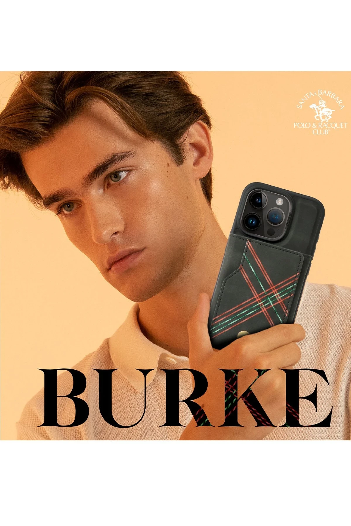 Santa Barbara Polo Racquet Club iPhone 15 Pro Burke Manyetik Cüzdanlı Kapak