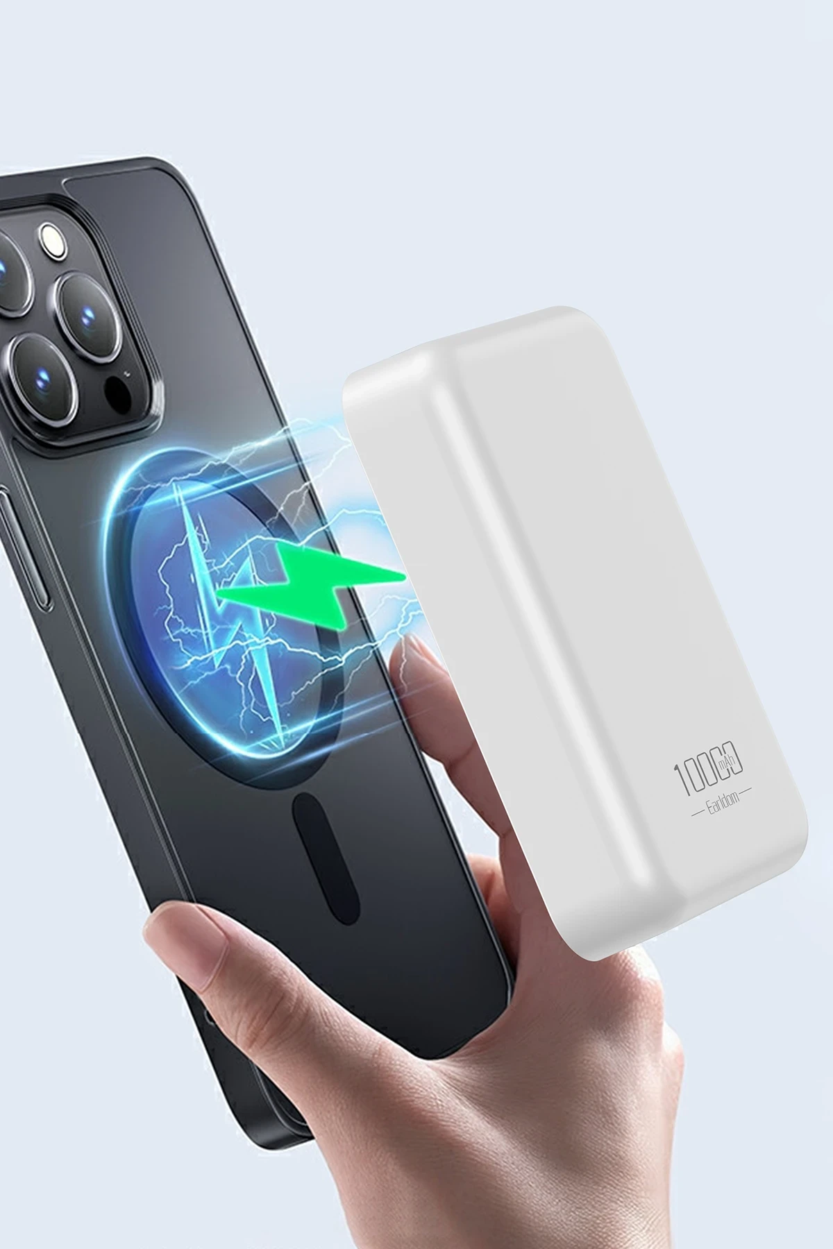 Earldom PD48 10.000 mAh 15W Kablosuz Şarj ve 20W Type-C Çıkışlı PD Hızlı Şarj Powerbank