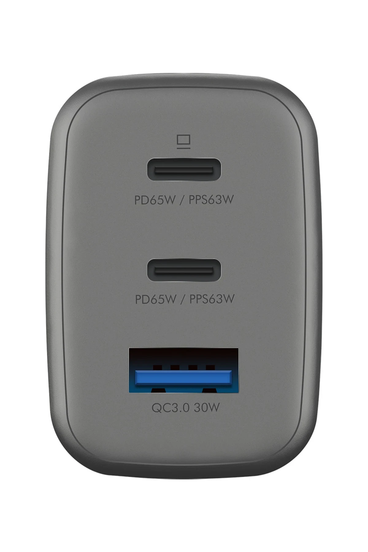 Energea AmpCharge GaN65 2 Adet 65W Type-C ve 30W USB 3.0 Çıkışlı Hızlı Şarj Aleti