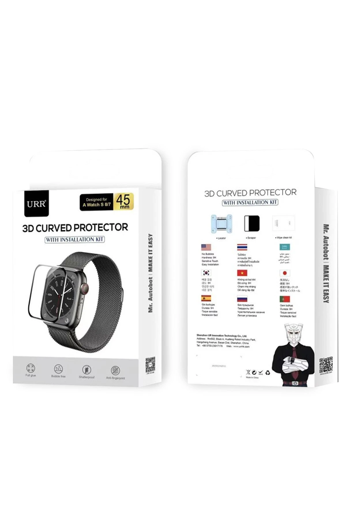 URR Apple Watch 40mm 2in1 PMMA Nano Ekran Koruyucu
