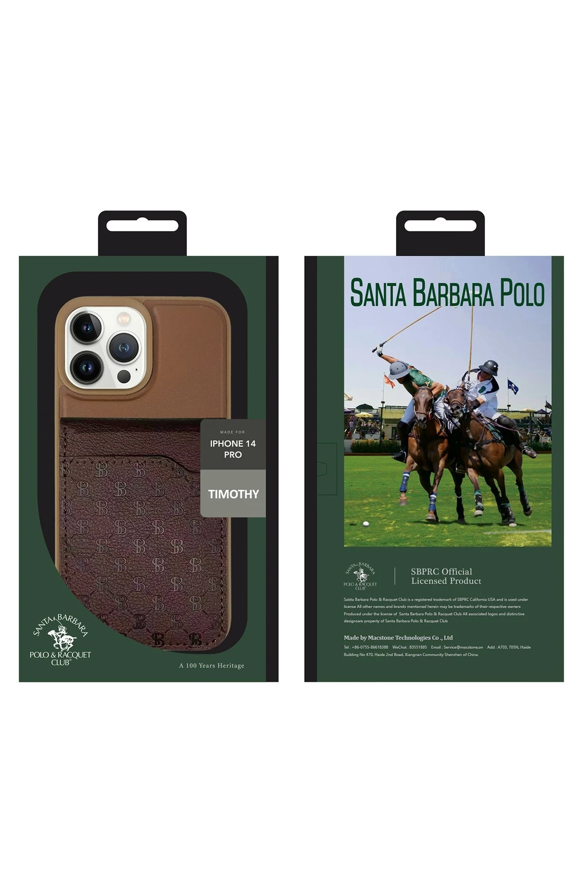 Santa Barbara Polo Racquet Club iPhone 14 Pro Timothy Cüzdanlı Standlı Kapak
