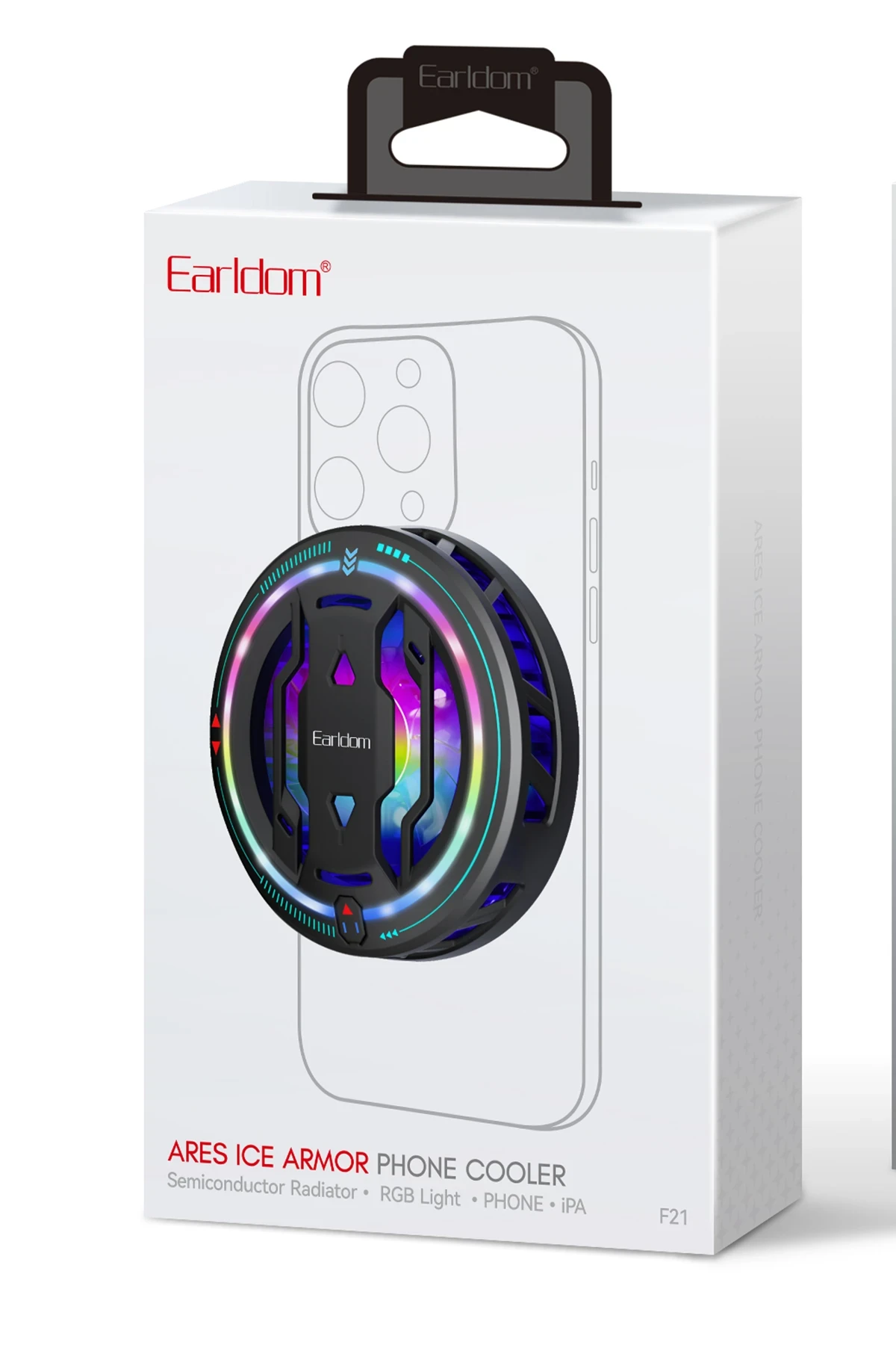 Earldom F21 RGB Radyatör Telefon Soğutucu Fan