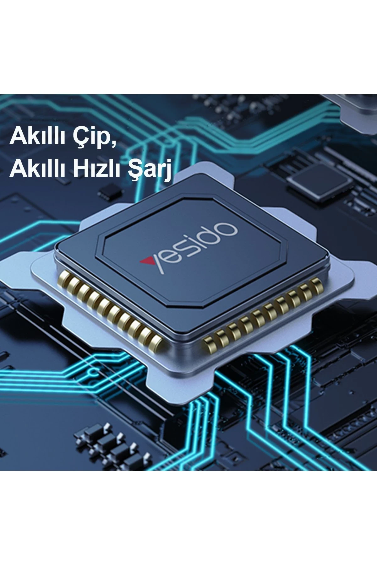 Yesido CA157 1.2M 27W Dijital Göstergeli Hasırlı Type-C to Lightning PD Hızlı Şarj Kablosu