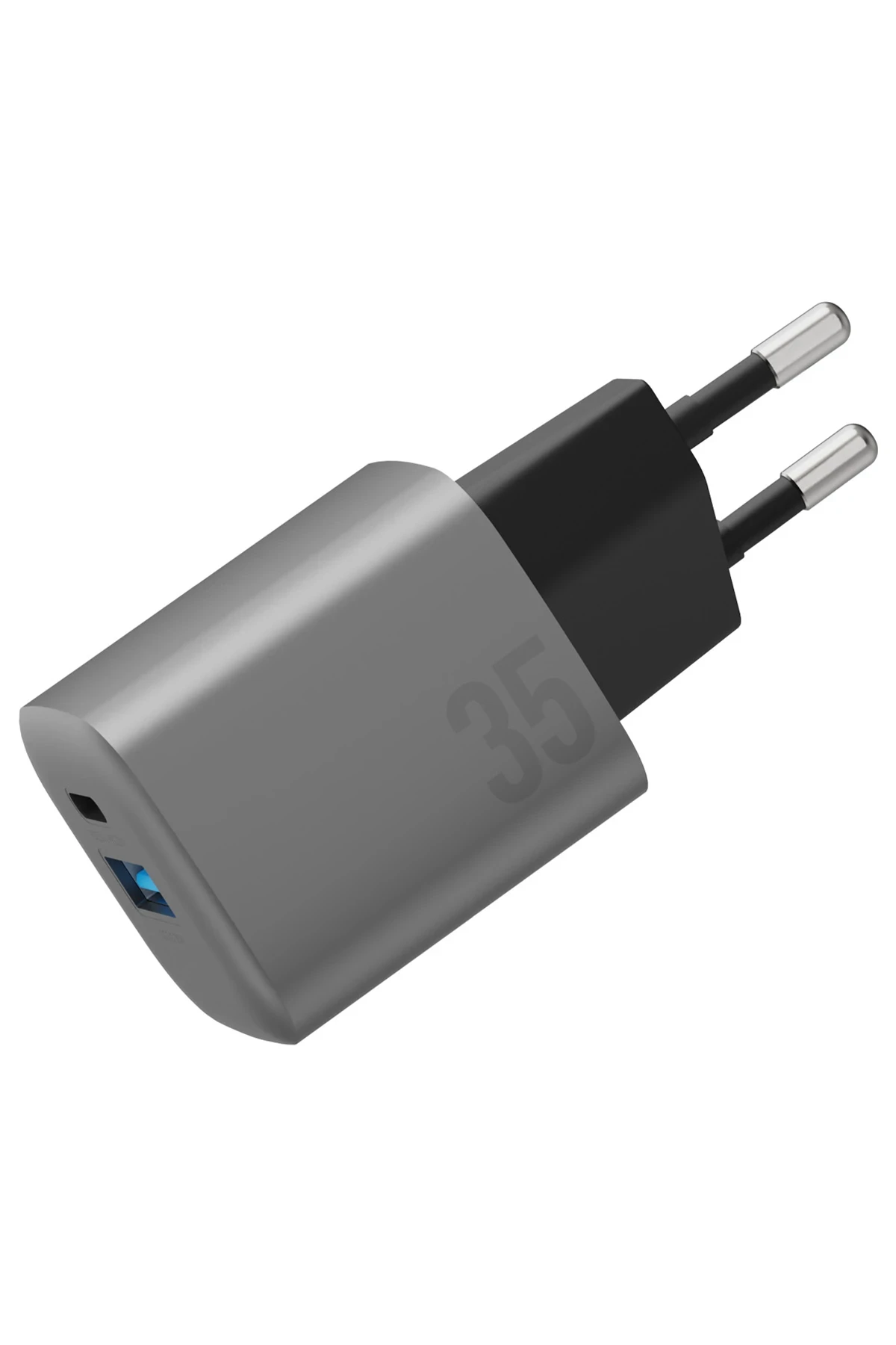 Energea AmpCharge GaN35 35W Type-C ve 30W USB 3.0 Çıkışlı Hızlı Şarj Aleti