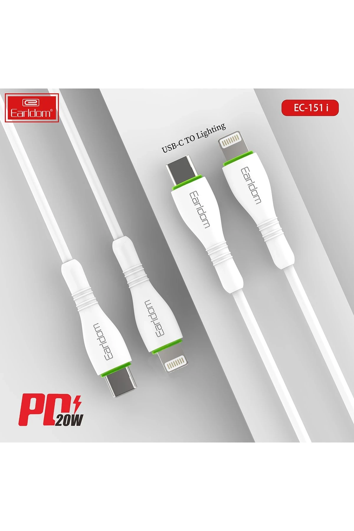Earldom EC-151i PD 20W Type-C to Lightning 1M Hızlı Şarj Kablosu