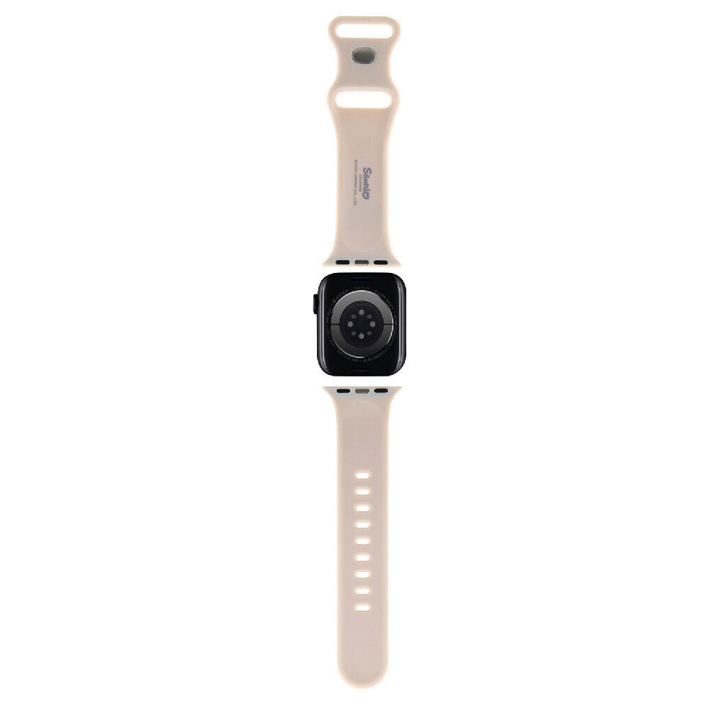 Apple Watch 7 41mm Hello Kitty Orjinal Lisanslı Yazı Logolu Fiyonk & Kitty Head Silikon Kordon