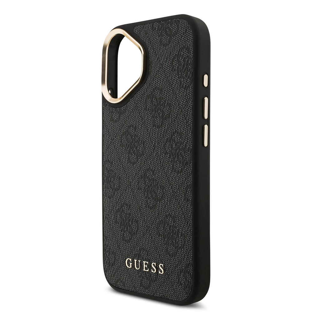 Apple iPhone 17 Kılıf Guess Orjinal Lisanslı M-safe Şarj Özellikli Askılı ve 4G Logo Kartlıklı Kapak