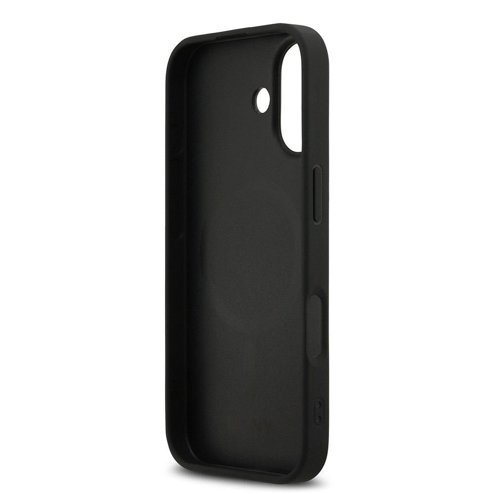 Apple iPhone 17 Kılıf DKNY Orjinal Lisanslı M-safe Şarj Özellikli 3D Yazılı Grid Pattern Kapak