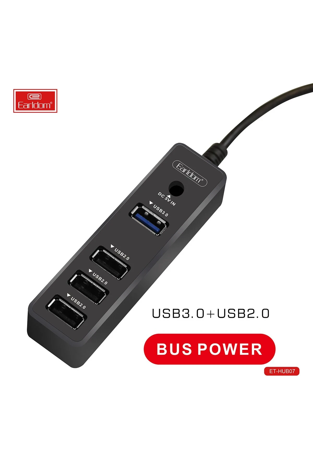 Earldom HUB07 Tak Çalıştır 3 Adet Usb 2.0 ve 1 Adet Usb 3.0 Çıkışlı Usb Çoklayıcı