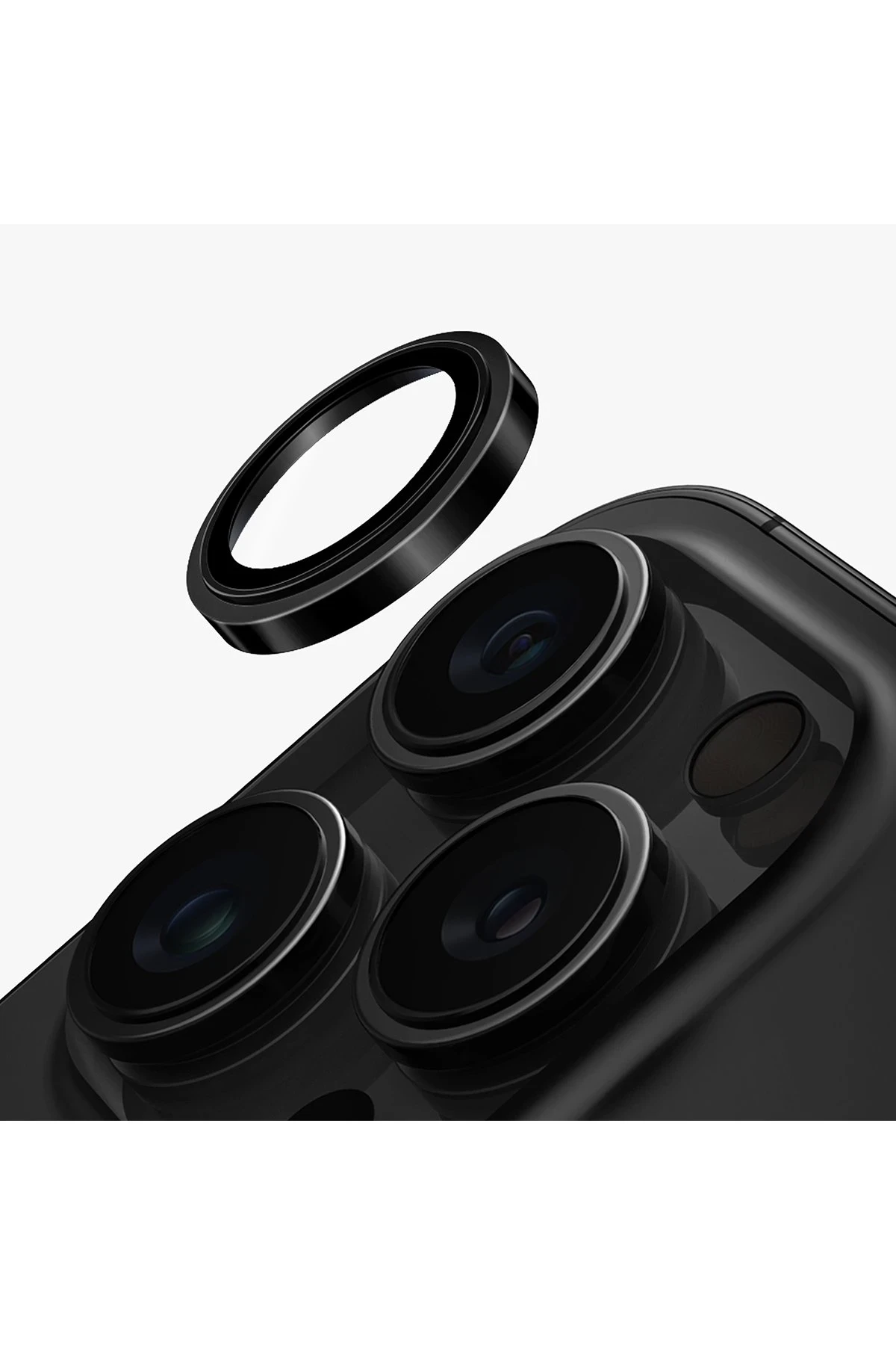 Uniq iPhone 16 Pro Max Optix Çelik Çerçeveli Sapphire Kamera Lens Koruyucu