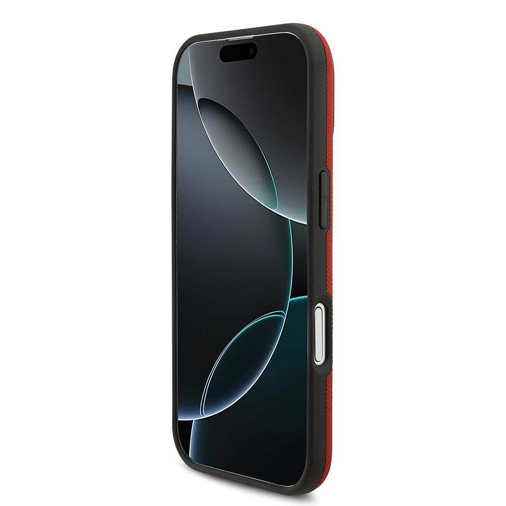 Apple iPhone 17 Kılıf BMW Orjinal Lisanslı M-safe Şarj Özellikli Metal Logolu Delikli M Dizayn Deri Kapak