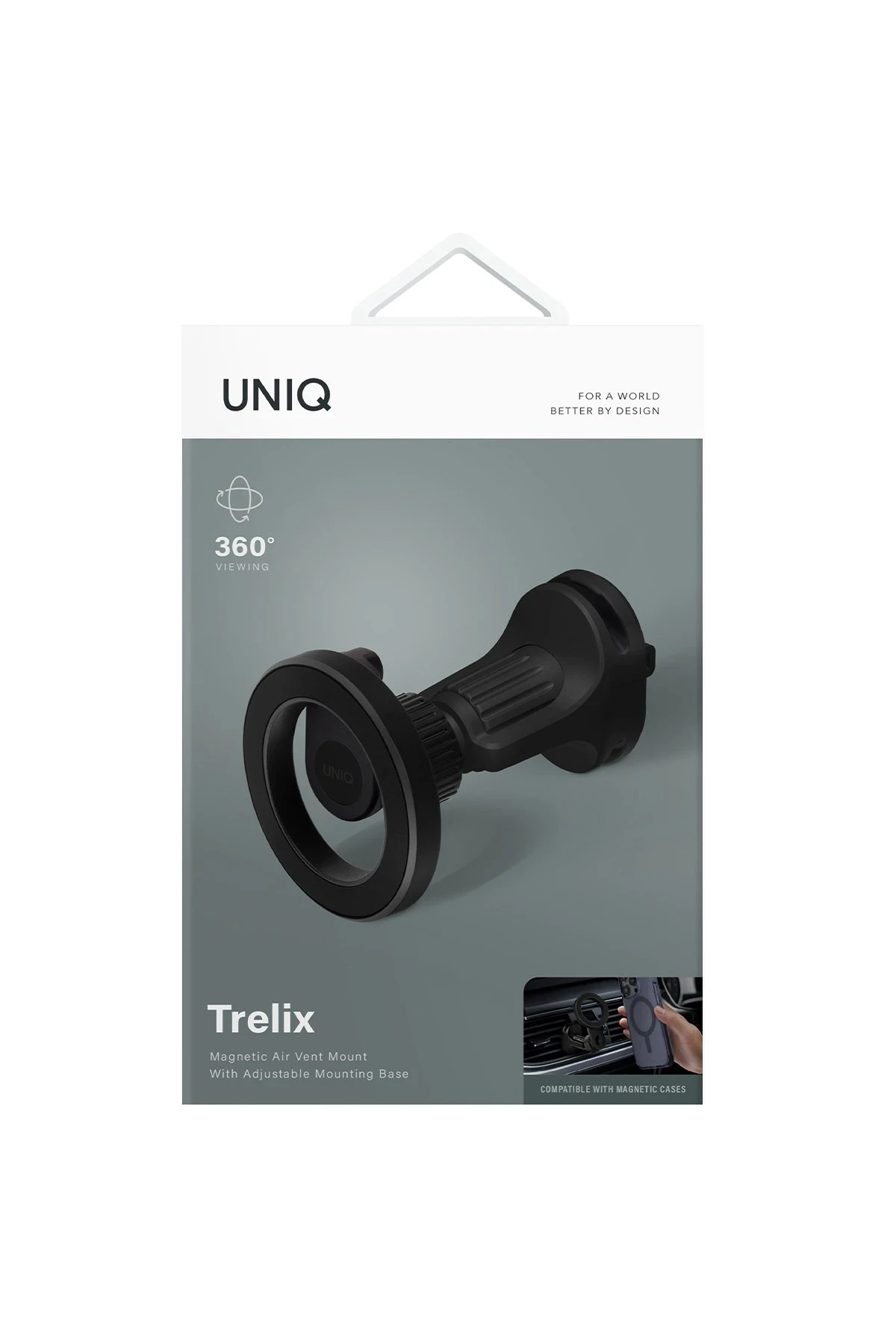 Uniq Trelix Hava Menfezli Manyetik Mıknatıslı 360 Dönen Araç Tutucu