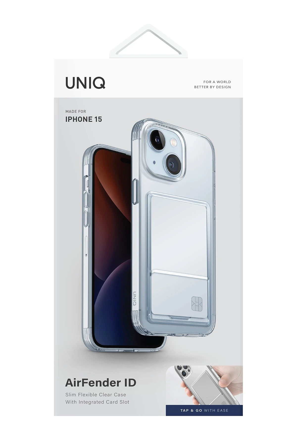 Uniq iPhone 15 Air Fender Kartvizitli Kapak