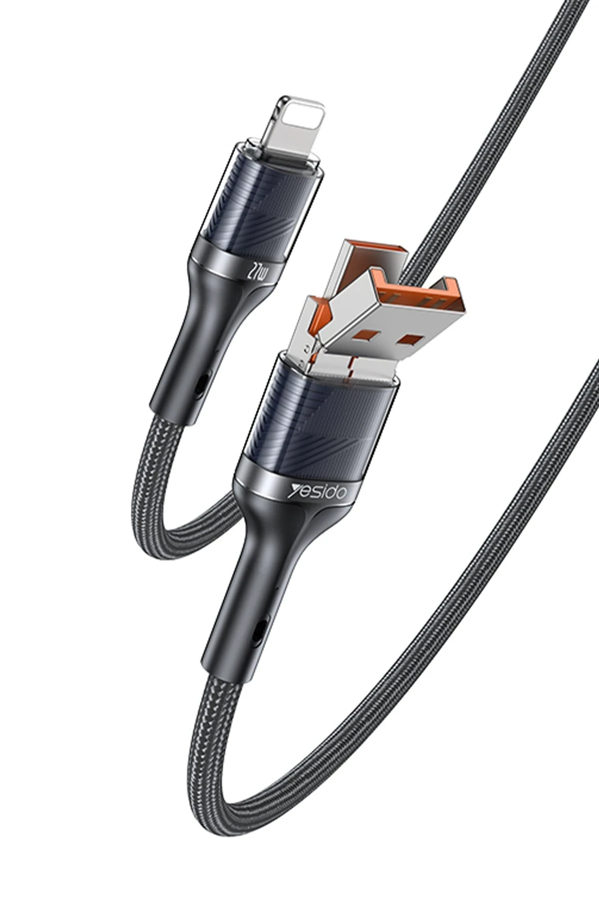 Yesido CA165L 1.2M Bir Ucu USB ve Type-C to Lightning PD Hızlı Şarj Kablosu