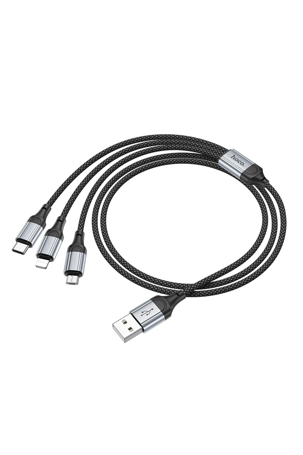 Hoco. X102 Fresh 1M 2.4A 3in1 USB to Type-C / Lightning ve Micro Çıkışlı Hızlı Şarj Data Kablosu