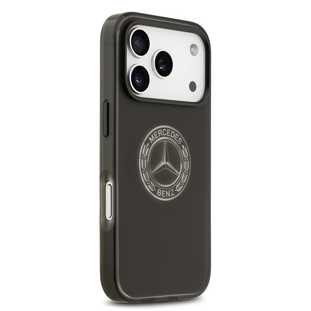 Apple iPhone 17 Pro Kılıf Mercedes Benz Orjinal Lisanslı M-safe Şarj Özellikli Buzlu PC Nostaljik Yıldız Dizayn Kapak