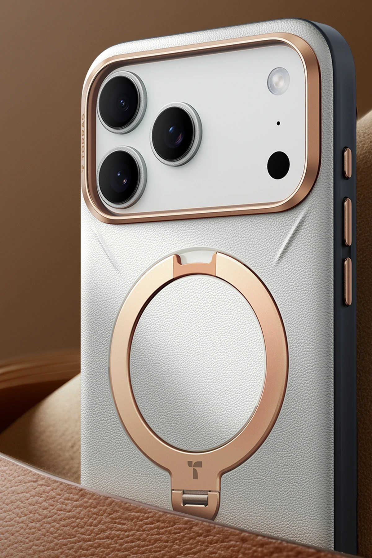 Torras Apple iPhone 17 Pro O Stand Spin VegSkin Serisi Magsafe Kılıf