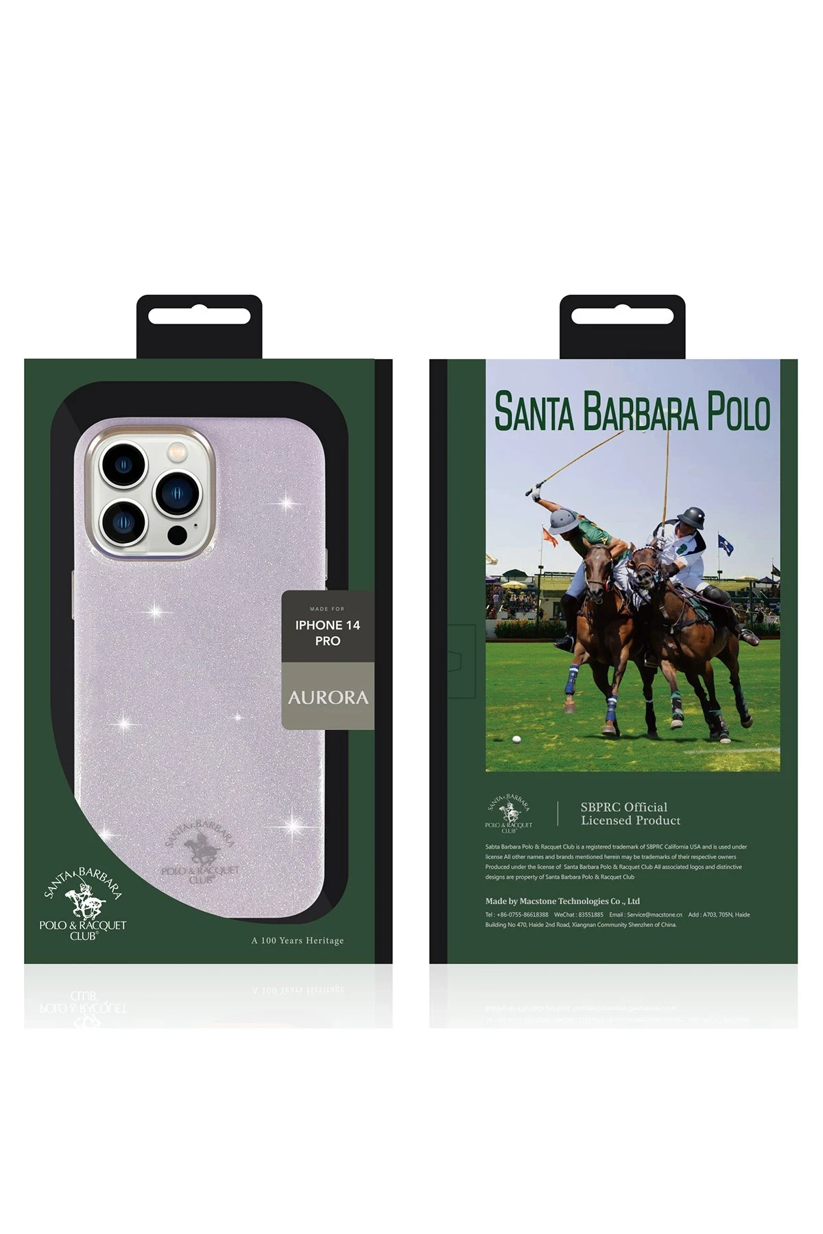 Santa Barbara Polo Racquet Club iPhone 14 Pro Aurora Simli Kapak