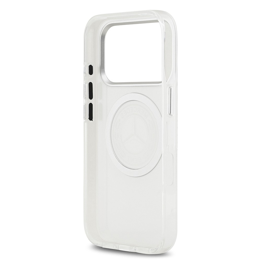 Apple iPhone 17 Pro Kılıf Mercedes Benz Orjinal Lisanslı M-safe Şarj Özellikli Buzlu PC Nostaljik Yıldız Dizayn Kapak