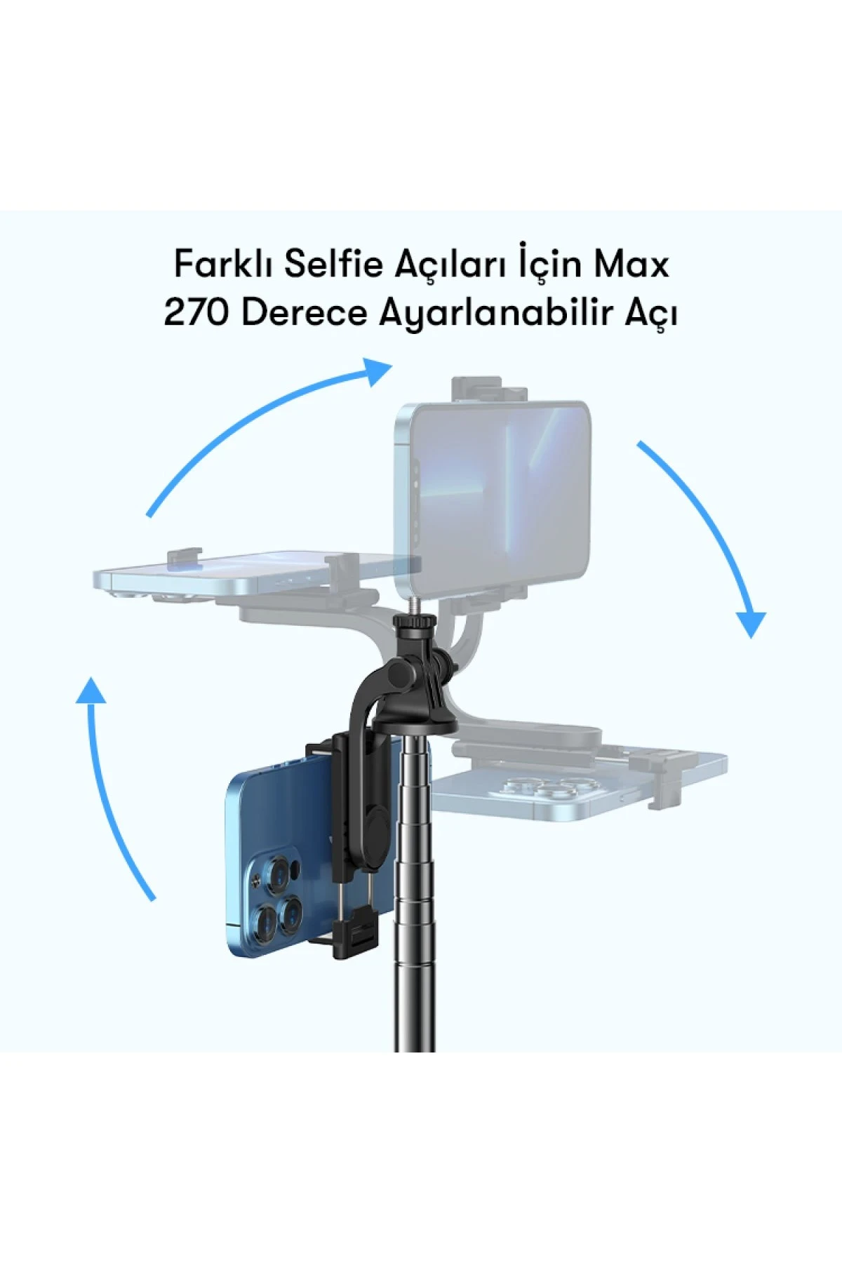 Yesido SF13 360 Derece Bluetooth Kontrollü 158cm Selfie Çubuğu