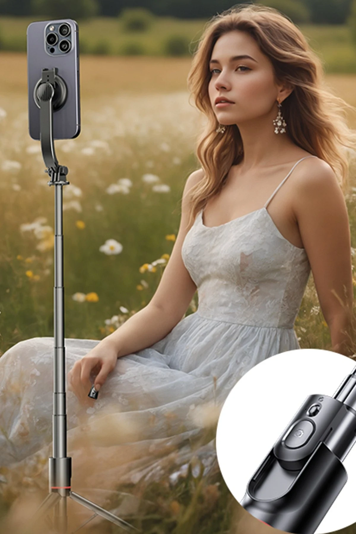 Yesido SF19 360 Derece Bluetooth 4.2 Kontrollü Magsafe Özellikli Selfie Gimbal