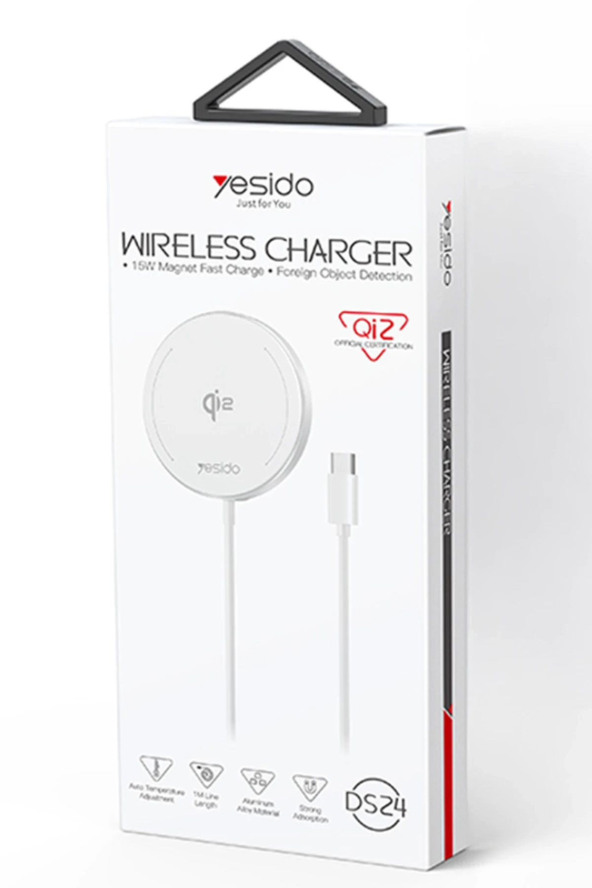 Yesido DS24 1M Type-C Kablo 15W Kablosuz Şarj Aleti