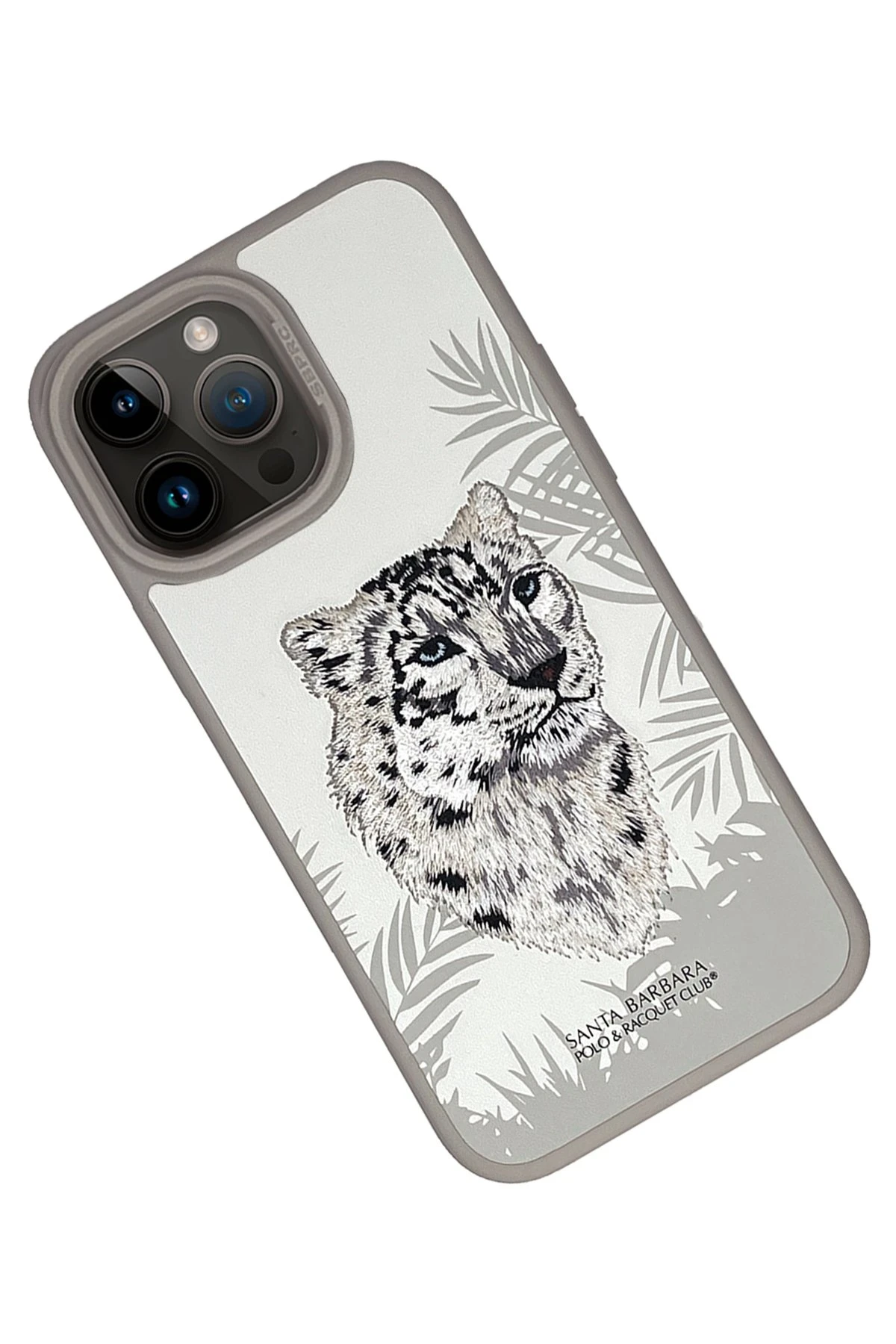 Santa Barbara Polo Racquet Club iPhone 15 Pro Savanna Kapak - Snow Leopard