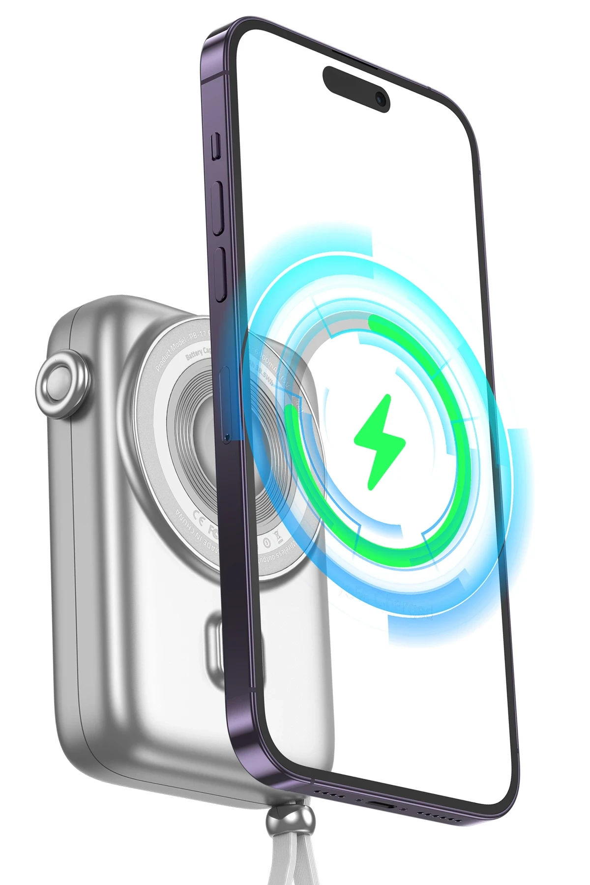 Keephone PB17 MagEasy 10.000 mAh 20W Type-C 20W Lightning 22.5W USB 15W Kablosuz Şarj PD Magsafe Powerbank