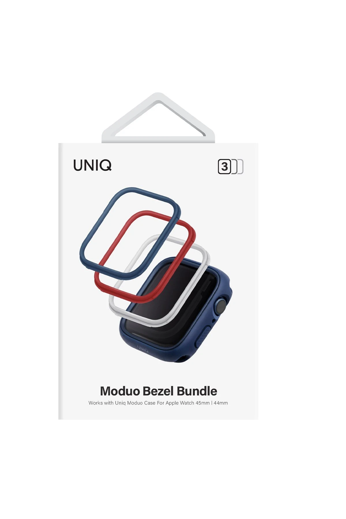 Uniq Watch 45mm Moduo 3in1 Kasa Korucuyu - Mavi-Kırmızı-Beyaz