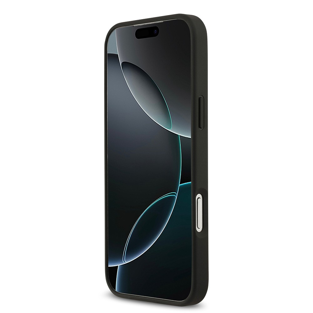 Apple iPhone 17 Pro Max Kılıf Lacoste Orjinal Lisanslı M-safe Şarj Özellikli PU Deri Tasarımlı Kartlıklı Karışık Monogram Desenli Kapak