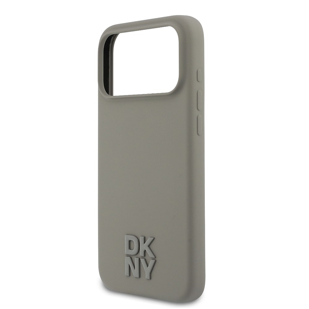 Apple iPhone 17 Pro Max Kılıf DKNY Orjinal Lisanslı M-safe Şarj Özellikli Metal Logolu Silikon Kapak