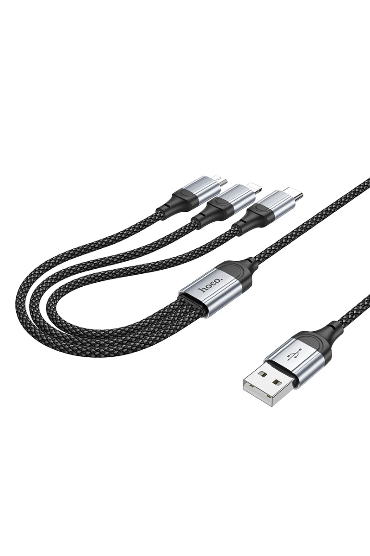 Hoco. X102 Fresh 1M 2.4A 3in1 USB to Type-C / Lightning ve Micro Çıkışlı Hızlı Şarj Data Kablosu