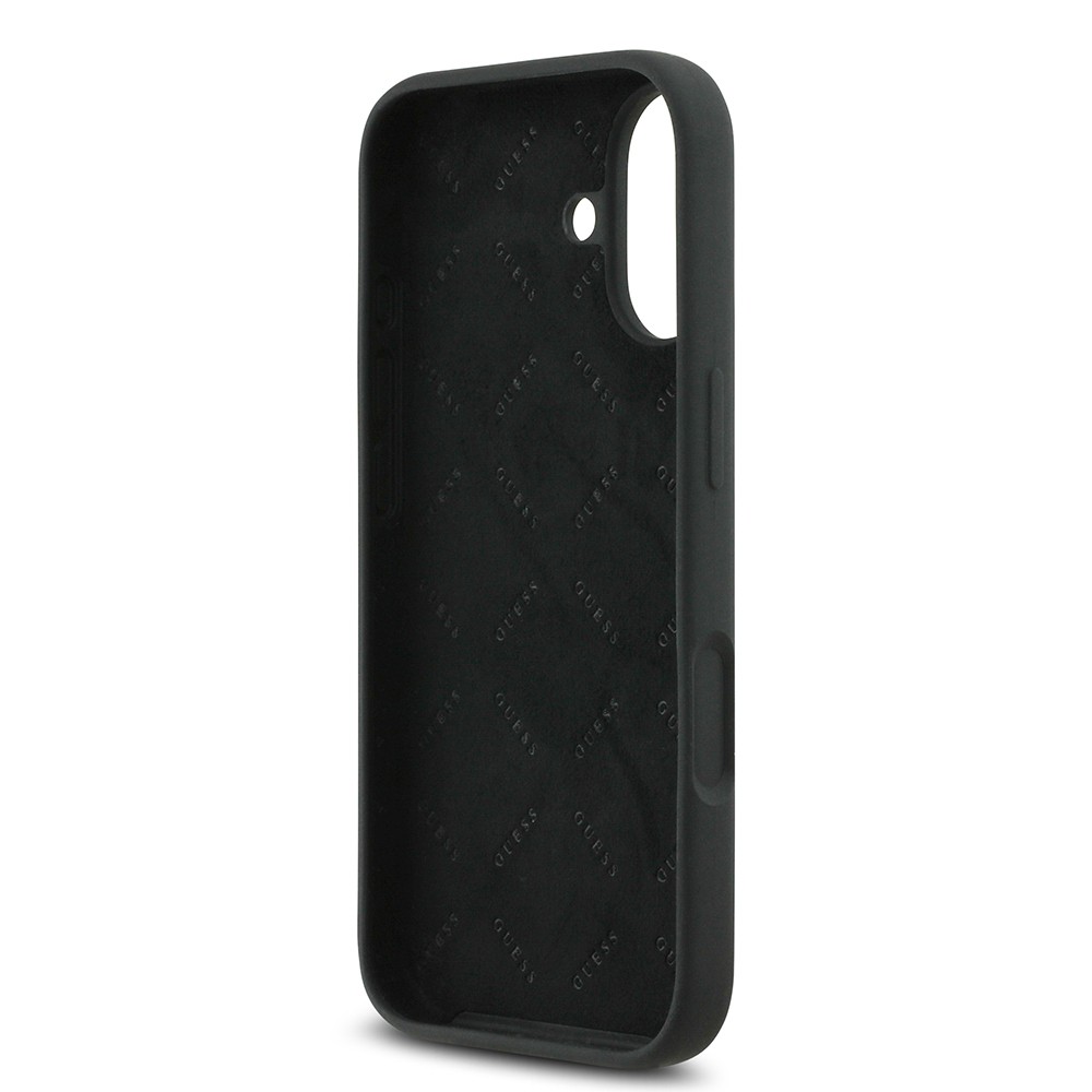 Apple iPhone 17 Kılıf Guess Orjinal Lisanslı Grained Yazı Logolu Kapak