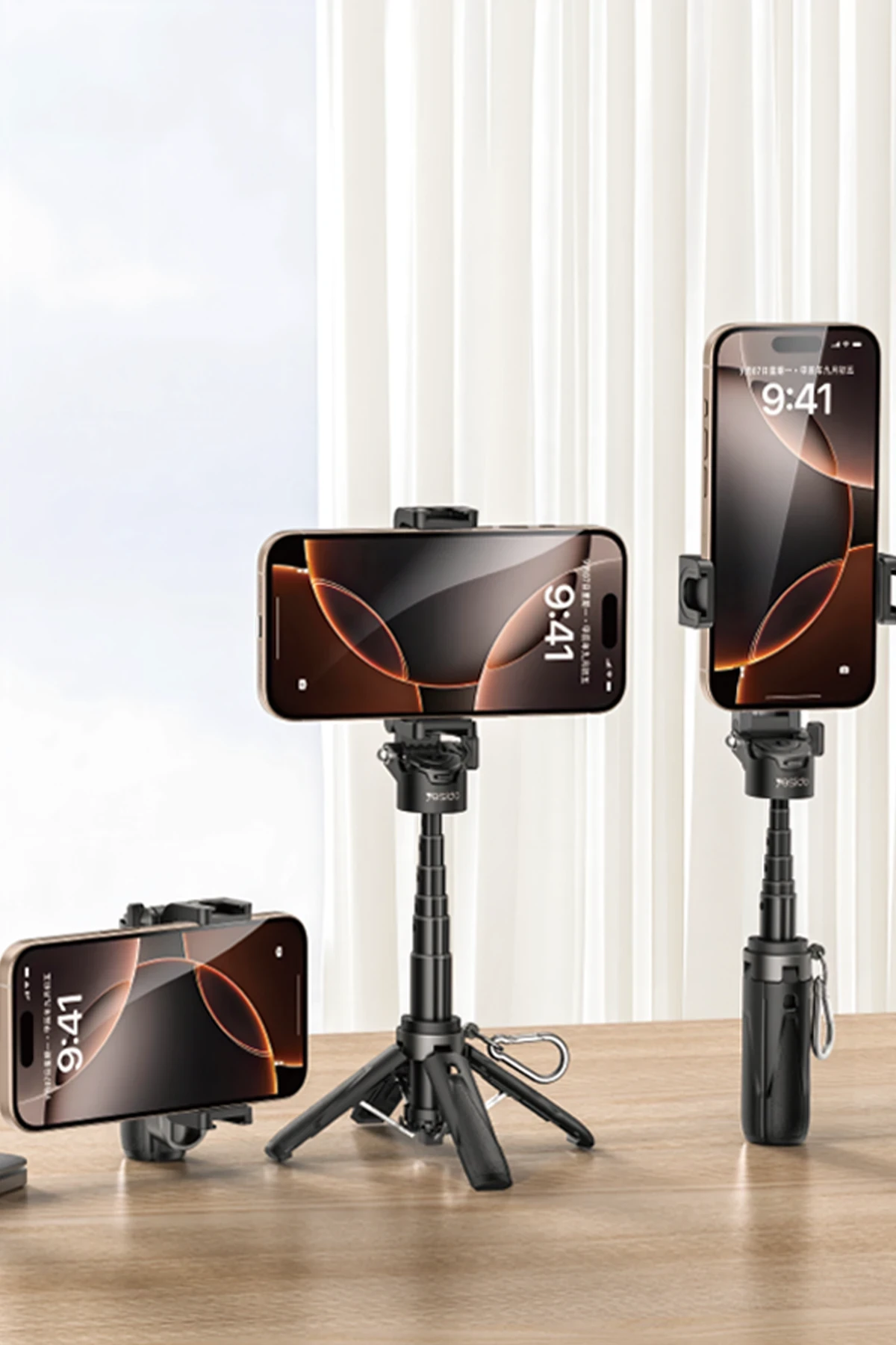 Yesido SF29 Ayarlanabilir BT 5.2 Tripod Özellikli Mini Selfie Çubuğu