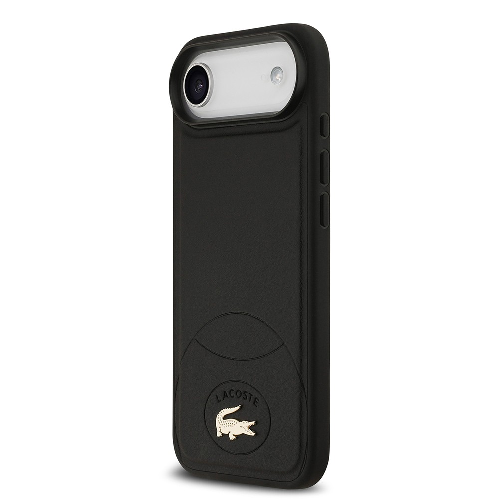 Apple iPhone 17 Air Kılıf Lacoste Orjinal Lisanslı M-safe Şarj Özellikli PU Deri Tasarımlı Metal Logolu Kapak