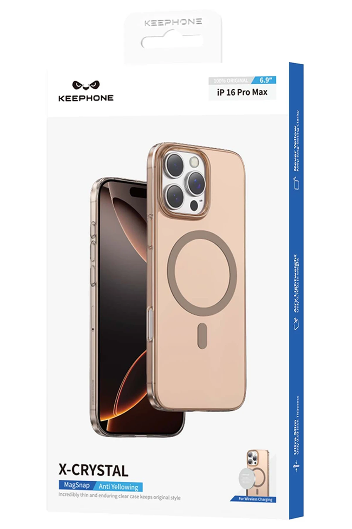 Keephone iPhone 16 Pro Max X-Crystal Slim Magsafe Kılıf
