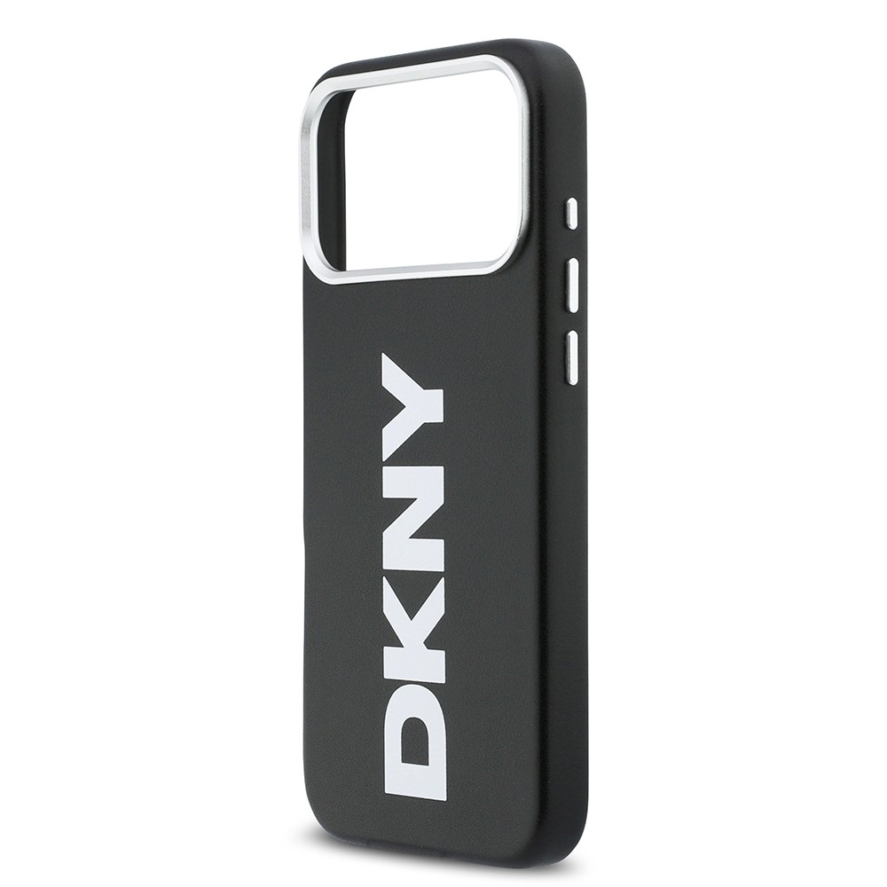 Apple iPhone 17 Pro Max Kılıf DKNY Orjinal Lisanslı M-safe Şarj Özellikli PU Büyük Dikey Logolu Kapak