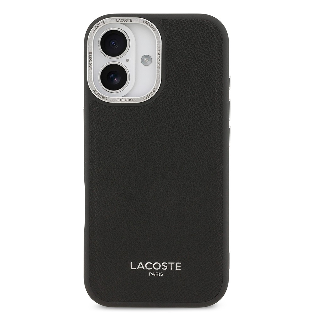 Apple iPhone 17 Kılıf Lacoste Orjinal Lisanslı M-safe Şarj Özellikli Champs Elysees PU Deri Tasarımlı Kapak