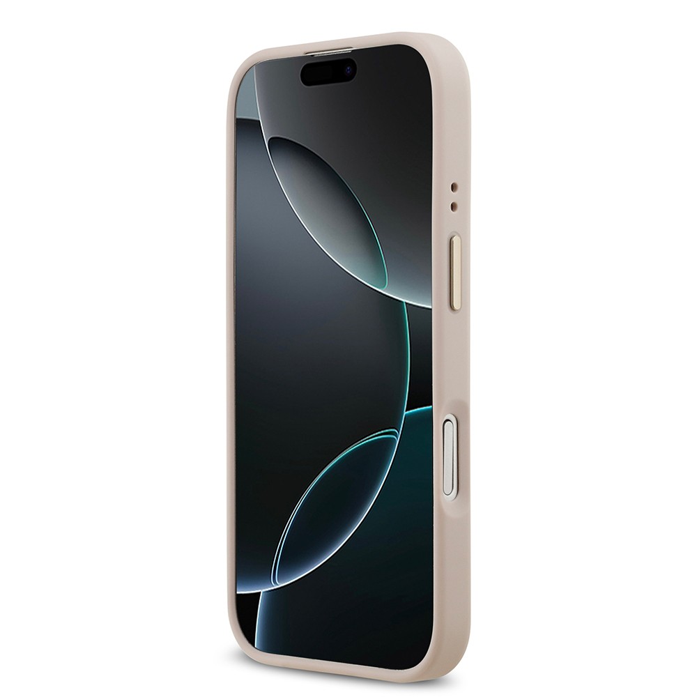 Apple iPhone 17 Kılıf Guess Orjinal Lisanslı M-safe Şarj Özellikli 4G Desenli PU Metal Plaka Klasik Logolu Kapak