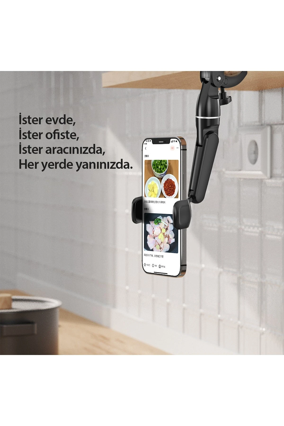 Earldom EH178 Ayarlanabilir Klipsli Telefon Tutucu