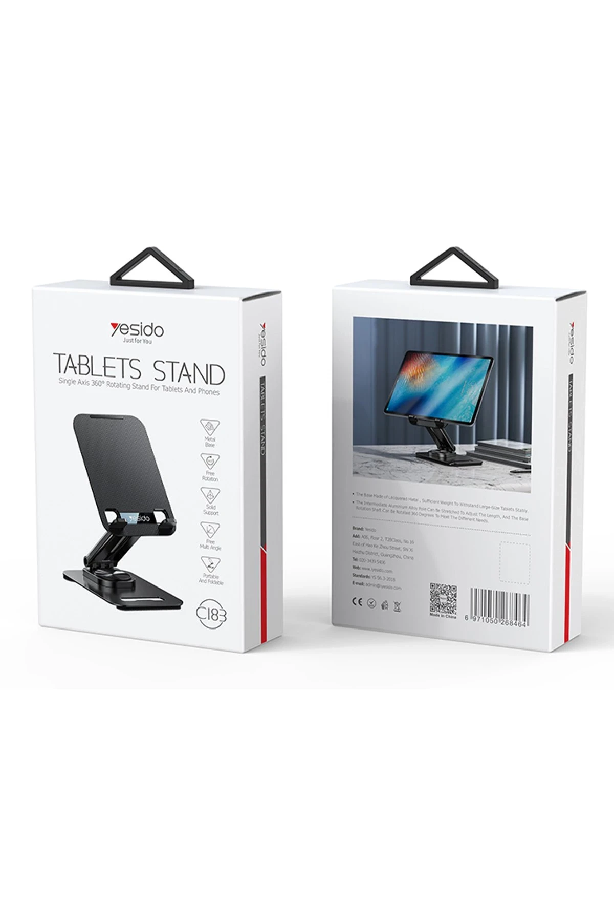 Yesido C183 360 Derece Ayarlanabilir Metal Tablet Standı