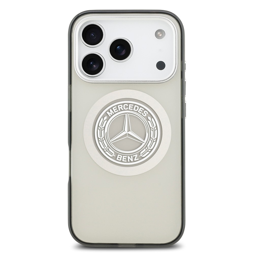 Apple iPhone 17 Pro Kılıf Mercedes Benz Orjinal Lisanslı M-safe Şarj Özellikli Çift Katmanlı PC Nostaljik Yıldız Dizayn Kapak