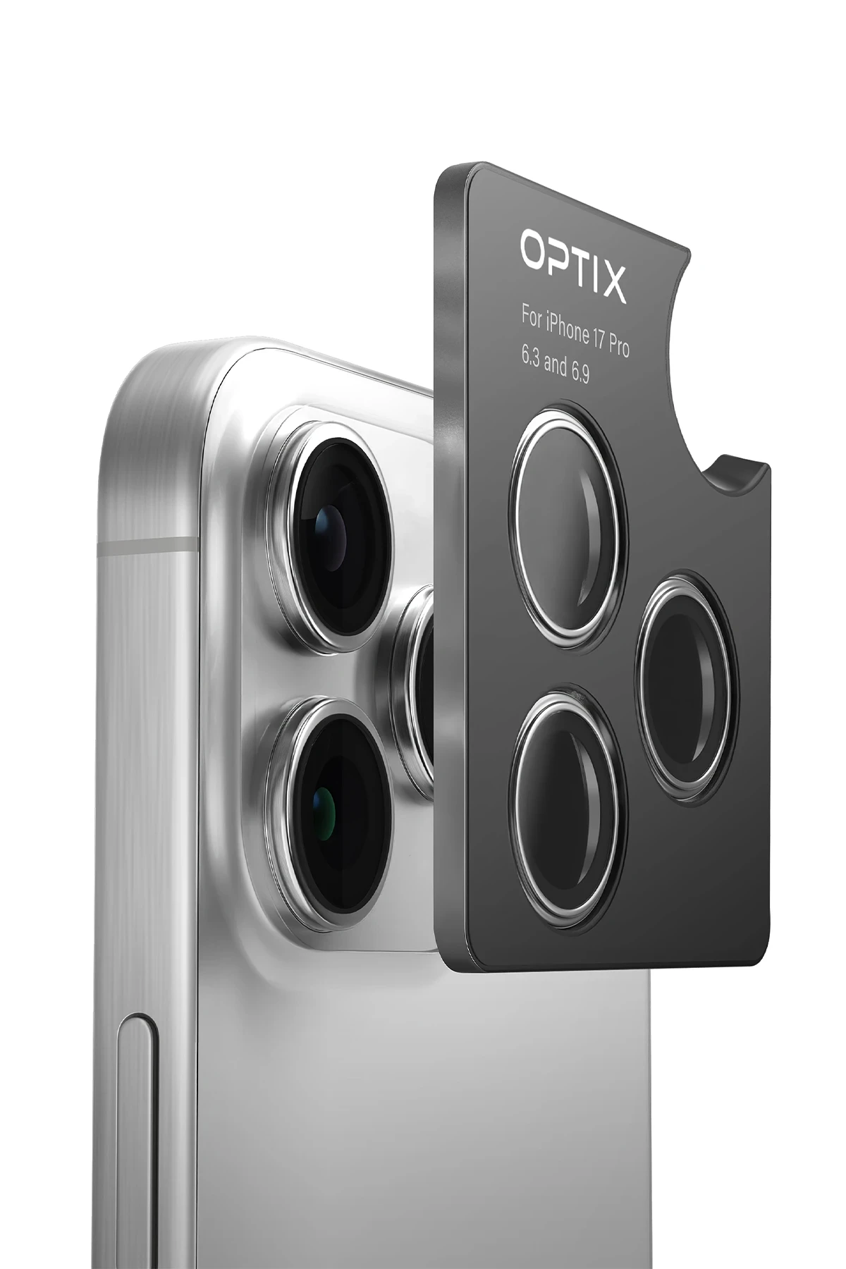 Uniq iPhone 17 Pro Max Optix Çelik Çerçeveli Sapphire Kamera Lens Koruyucu