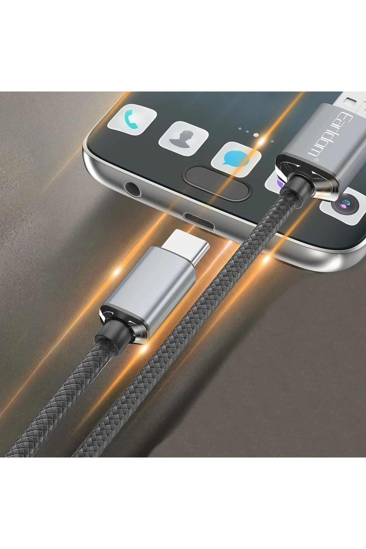 Earldom EC-199C 1.2M 3A USB to Type-C Hızlı Şarj Kablosu