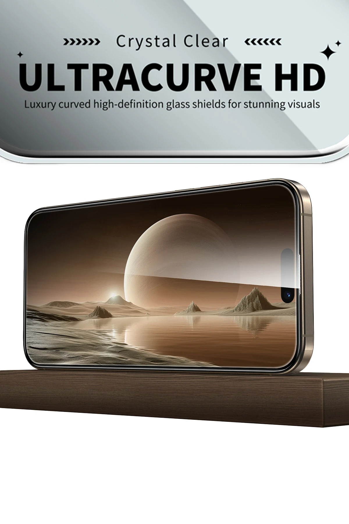 Keephone iPhone 16 Plus UltraCurve HD 3D Cam Ekran Koruyucu