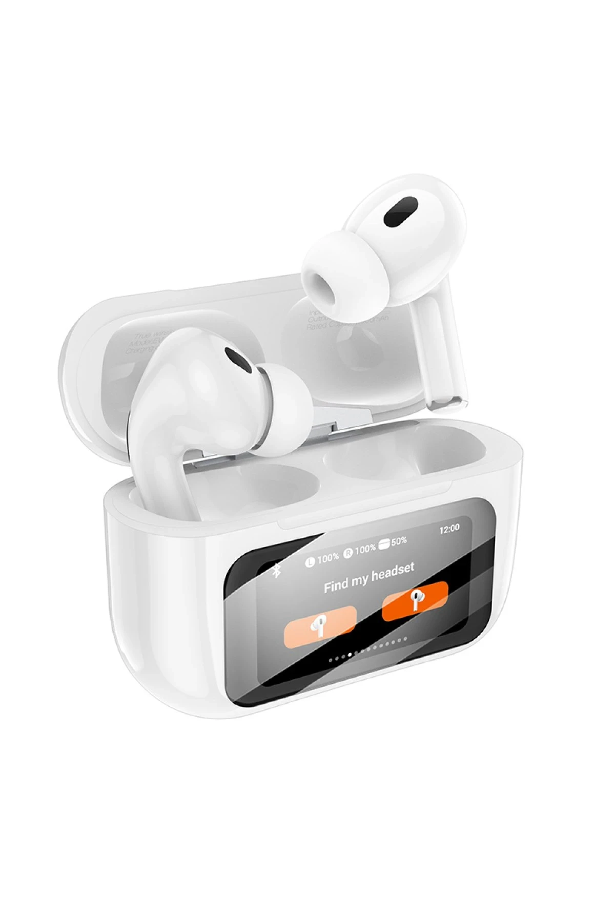 Hoco. EW72 BT 5.4 Aktif Gürültü Engelleyici Özellikli Dijital Dokunmatik Ekranlı Airpods Bluetooth Kulaklık